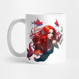 Floating Redhead Mermaid Mug